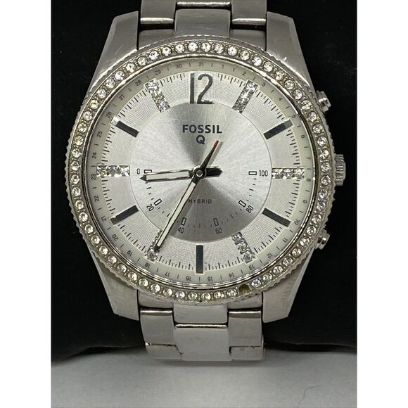 Fossil FTW5015 Women's Stainless Steel White Analog Dial Hybrid Smartwatch XX661 - Picture 2 of 12